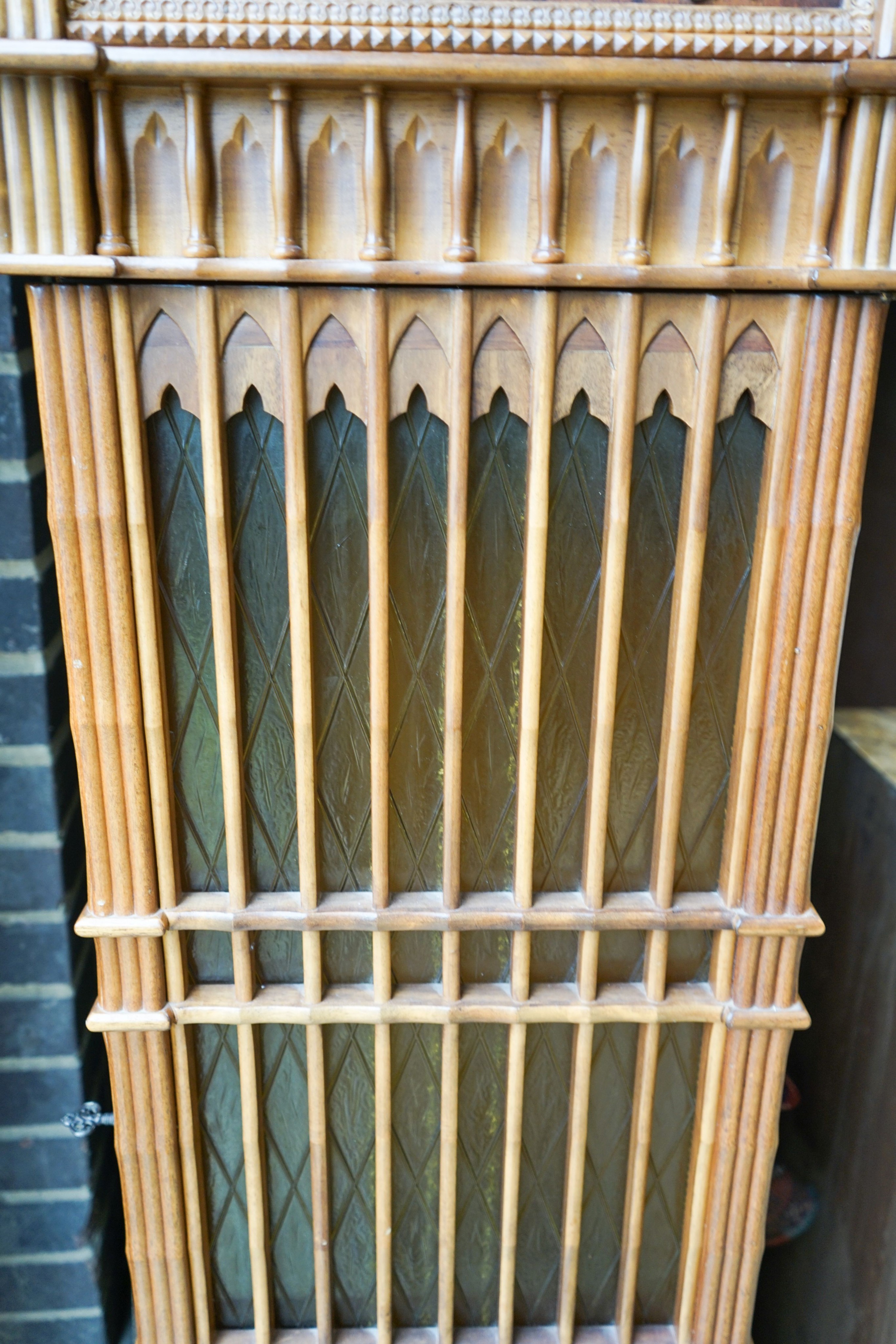 A mid 20th century architectural longcase clock, dial marked, 'Urgos', height 248cm